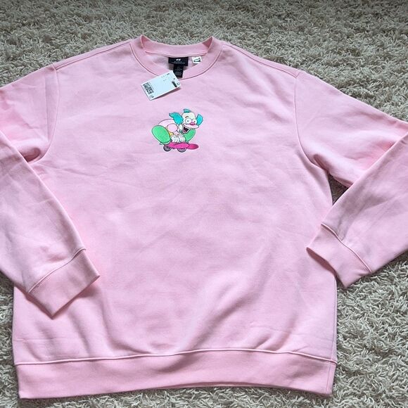 H M Shirts Nwt Hm Relaxed Fit The Simpsons Krusty The Clown Sweatshirt Mens Large Poshmark